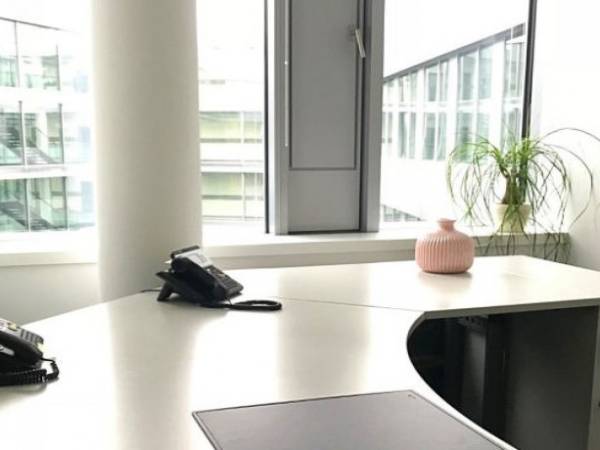 Lichtdurchflutete, verglaste neue Büros mit Bergblick — Bild 3